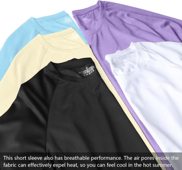 1/5 Pack Running Shirts Men Sport Tops Dry Fit Gym Wicking Athletic T Shirts Breathable Cool Workout Shirts