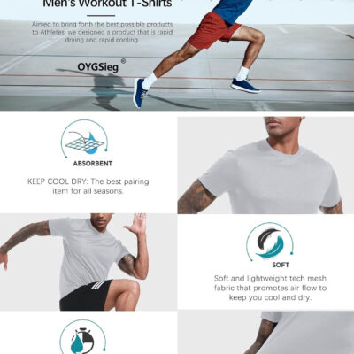 689a1832781caa9f9638da64e384f8debdab6dd43d7ce691d459d.jpg OYGSieg 6 Pack Workout Shirts for Men Short Sleeve Athletic Active Tops Quick Dry Crew Neck T Shirt for Running