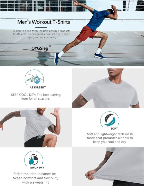 689a1832781caa9f9638da64e384f8debdab6dd43d7ce691d459d.jpg OYGSieg 6 Pack Workout Shirts for Men Short Sleeve Athletic Active Tops Quick Dry Crew Neck T Shirt for Running