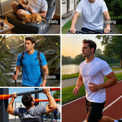 689a1833b2190a85bf483e8eaffc6af994fe878e50554f5bf5bd1.jpg OYGSieg 6 Pack Workout Shirts for Men Short Sleeve Athletic Active Tops Quick Dry Crew Neck T Shirt for Running
