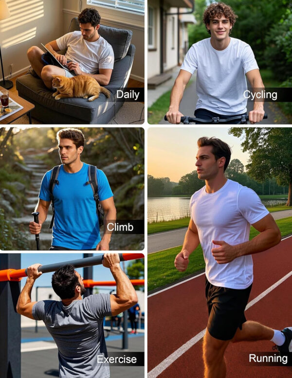 689a1833b2190a85bf483e8eaffc6af994fe878e50554f5bf5bd1.jpg OYGSieg 6 Pack Workout Shirts for Men Short Sleeve Athletic Active Tops Quick Dry Crew Neck T Shirt for Running