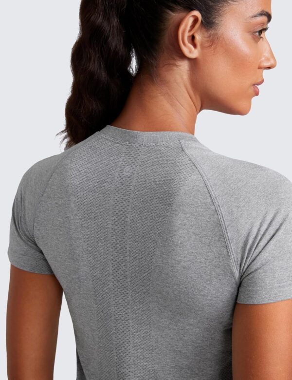 689a18d97a036abe84364ebc85405385f5b95cdadb41509adf196.jpg CRZ YOGA Seamless Short Sleeve Shirts for Women Breathable Running Workout Tops Athletic Gym Yoga Basic T-Shirts