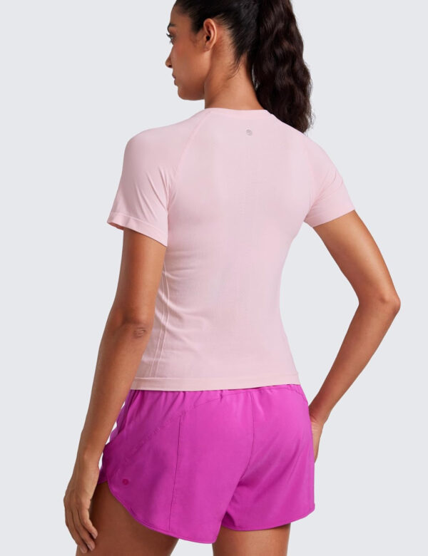 689a18deced8b04b08417b014af209798770c08a21351b60719a5.jpg CRZ YOGA Seamless Short Sleeve Shirts for Women Breathable Running Workout Tops Athletic Gym Yoga Basic T-Shirts