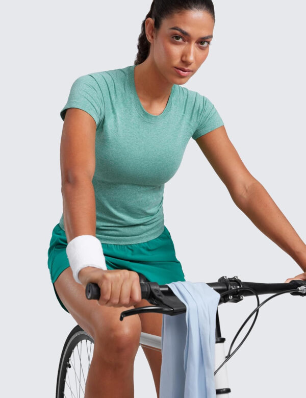689a18e69c0b9b84937c2c1b2bb690d70b0be71817eb82635648a.jpg CRZ YOGA Seamless Short Sleeve Shirts for Women Breathable Running Workout Tops Athletic Gym Yoga Basic T-Shirts
