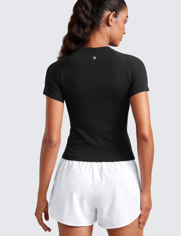 689a18f7033db2ffe2aa79eebd6d255a8110b15b9d85aac18d05f.jpg CRZ YOGA Seamless Short Sleeve Shirts for Women Breathable Running Workout Tops Athletic Gym Yoga Basic T-Shirts