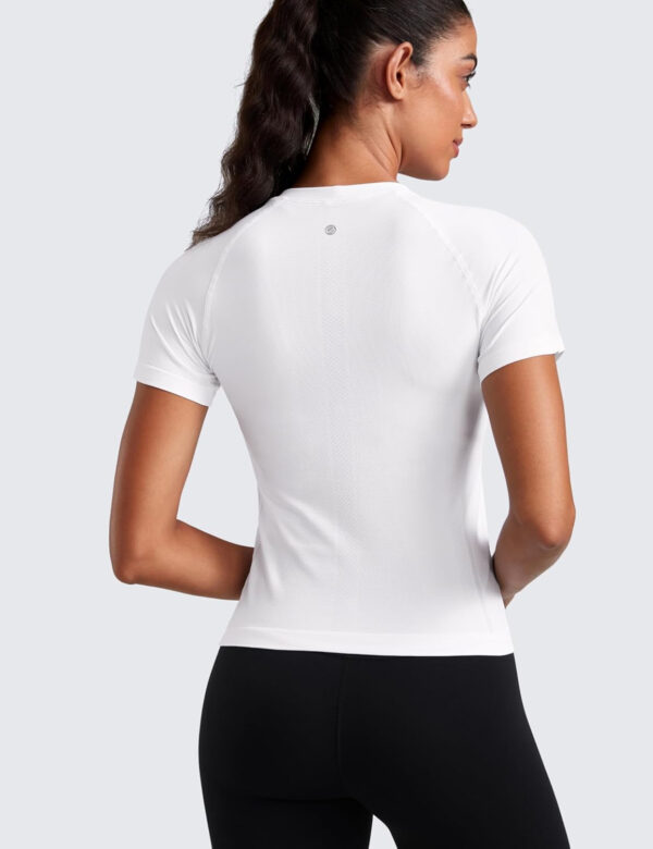 689a190bdcd438822e53fd632d14f8434959030a284a31cf72f6f.jpg CRZ YOGA Seamless Short Sleeve Shirts for Women Breathable Running Workout Tops Athletic Gym Yoga Basic T-Shirts