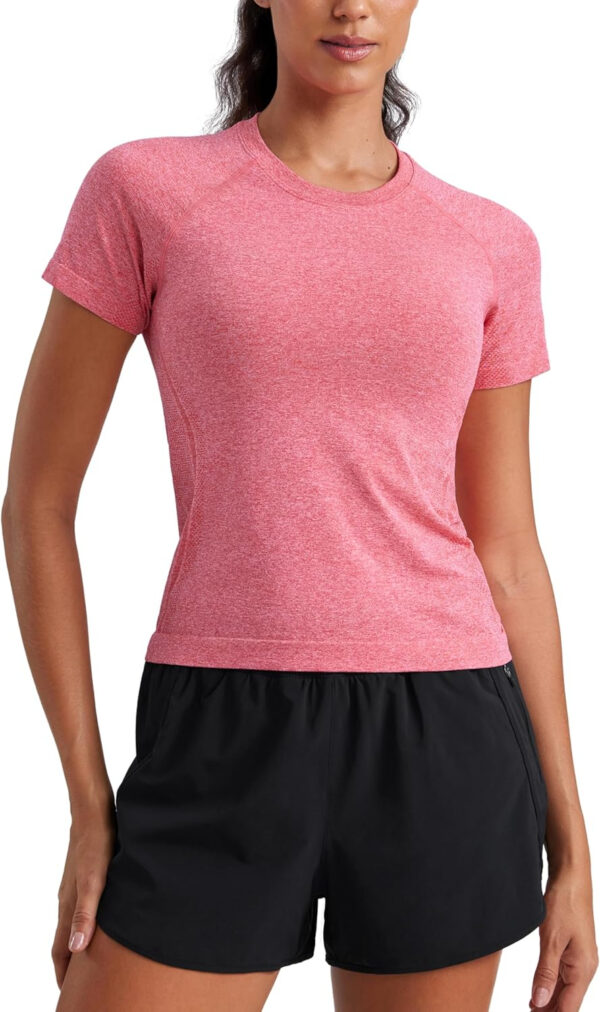 689a191bb504c01f6a99ea867ebf78eb8f76f396ab69ac7f818bb.jpg CRZ YOGA Seamless Short Sleeve Shirts for Women Breathable Running Workout Tops Athletic Gym Yoga Basic T-Shirts
