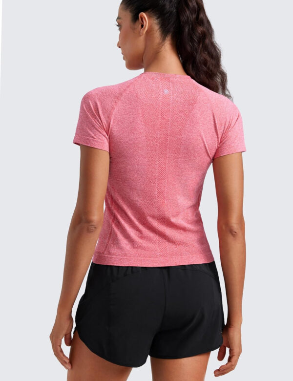 689a191cceae1d18c82a00edfecf012f422d7d2930223145128a2.jpg CRZ YOGA Seamless Short Sleeve Shirts for Women Breathable Running Workout Tops Athletic Gym Yoga Basic T-Shirts
