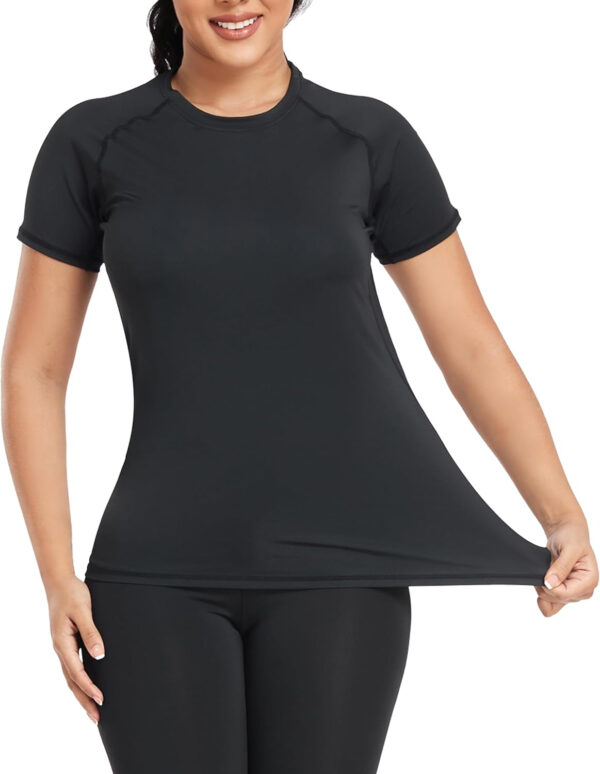 689a1b5c9049c71545a50f60f4d1a46e63dabb133160ba1630f85.jpg TELALEO 4 Pack Women's Compression Shirt Running Athletic T-Shirts Workout Tops Baselayer Short Sleeve Yoga Gym Sports Gear