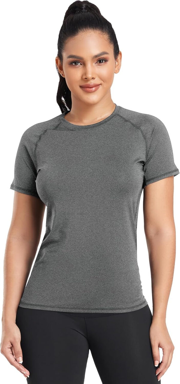 689a1b634135c07595e331ce6c5513b66a46d2fbb09180a2ff672.jpg TELALEO 4 Pack Women's Compression Shirt Running Athletic T-Shirts Workout Tops Baselayer Short Sleeve Yoga Gym Sports Gear