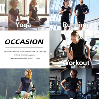 689a1b6405cf404ea8f58e328b42d1a9e3ad081c2e3b91eef6a0c.jpg TELALEO 4 Pack Women's Compression Shirt Running Athletic T-Shirts Workout Tops Baselayer Short Sleeve Yoga Gym Sports Gear