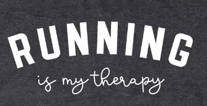 Womens Running Shirt Workout Marathon Tshirt Running is My Therapy Runner Tee Top