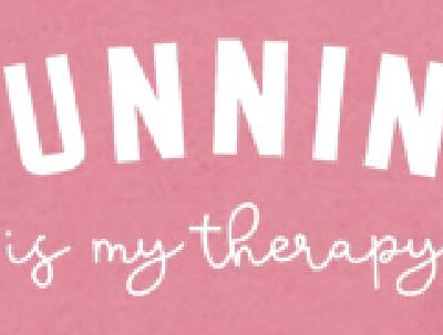 Womens Running Shirt Workout Marathon Tshirt Running is My Therapy Runner Tee Top