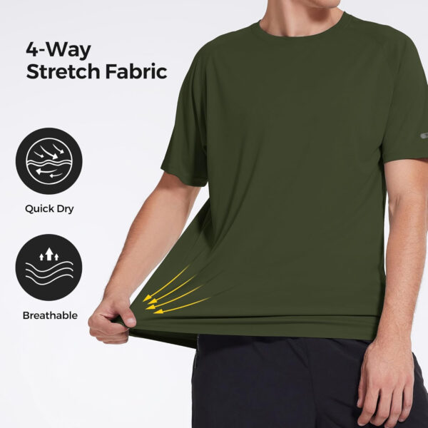 3 Pack Workout Shirts for Men Short Sleeve UPF 50+ Sun Protection Tee Moisture Wicking Athletic Rash Guard T-Shirts Running