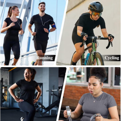 5-Pack Women's Compression Shirts Short Sleeve Workout Tops Athletic Baselayer Quick Dry Gym Yoga Running T-Shirt
