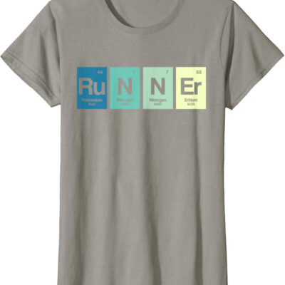 Runner Periodic Table Funy Marathon Runners Science Gift T-Shirt