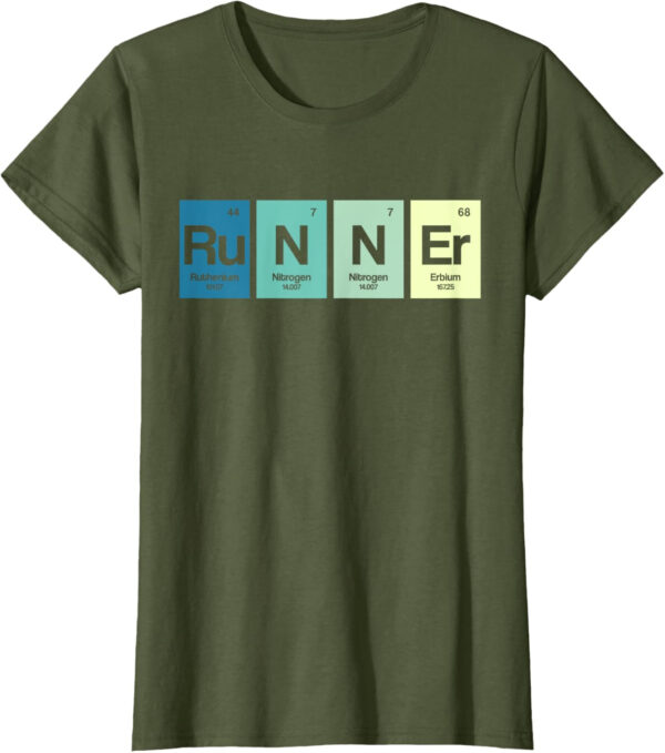 Runner Periodic Table Funy Marathon Runners Science Gift T-Shirt