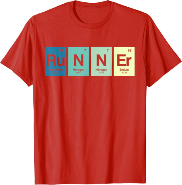 Runner Periodic Table Funy Marathon Runners Science Gift T-Shirt
