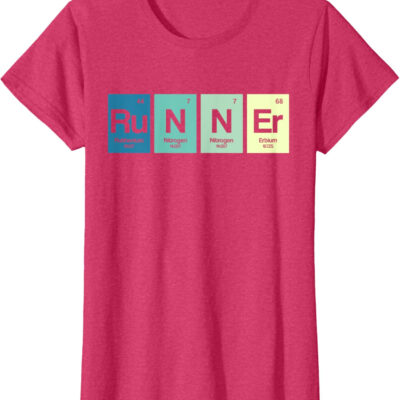 Runner Periodic Table Funy Marathon Runners Science Gift T-Shirt