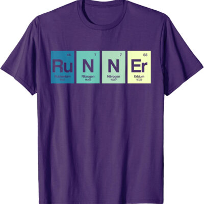Runner Periodic Table Funy Marathon Runners Science Gift T-Shirt