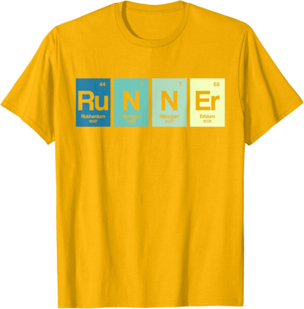 Runner Periodic Table Funy Marathon Runners Science Gift T-Shirt