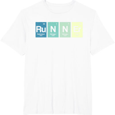Runner Periodic Table Funy Marathon Runners Science Gift T-Shirt