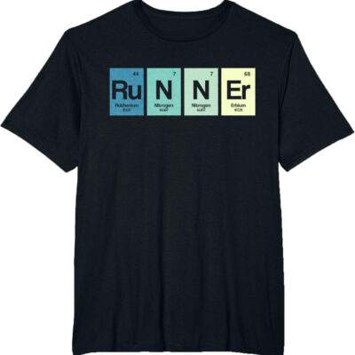 Runner Periodic Table Funy Marathon Runners Science Gift T-Shirt