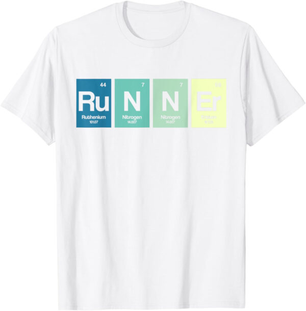 Runner Periodic Table Funy Marathon Runners Science Gift T-Shirt