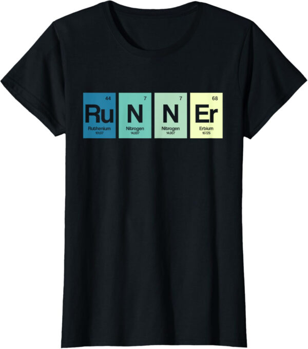 Runner Periodic Table Funy Marathon Runners Science Gift T-Shirt
