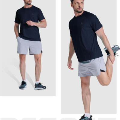 Men's Short Sleeve Workout Shirts Quick Dry Lightweight T-Shirts Gym Running Athletic Tshirt for Summer