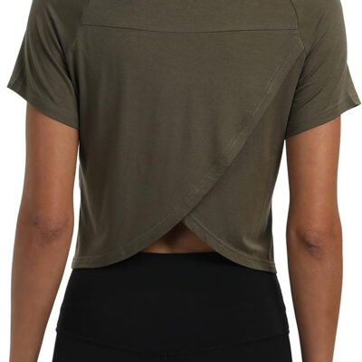 689a220a533a2caea1c2efbdbd9d732657a28124a2c775c8a03c2.jpg Mippo Workout Tops for Women Cropped Split Back Athletic Gym Exercise Shirts Loose Fit