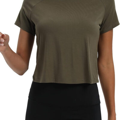 689a220b9def14a0b5357e168f7ef69cf7a83bd277b426a60db76.jpg Mippo Workout Tops for Women Cropped Split Back Athletic Gym Exercise Shirts Loose Fit