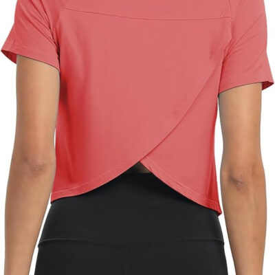 689a222675f4add79b72385432da9f88f82a07d083f37c7b7151f.jpg Mippo Workout Tops for Women Cropped Split Back Athletic Gym Exercise Shirts Loose Fit