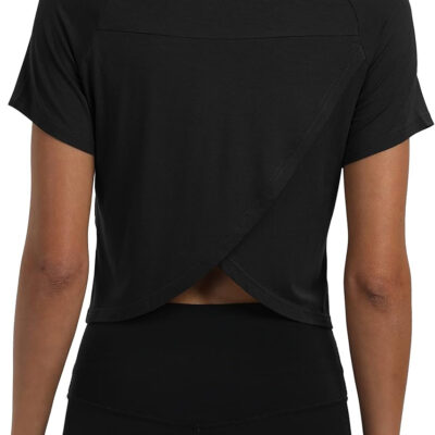689a222804476e40f486f270521c9bc451a4adad124794c7cbdea.jpg Mippo Workout Tops for Women Cropped Split Back Athletic Gym Exercise Shirts Loose Fit