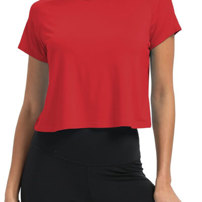 689a22397f2f0efd5a636ce9ace920e61e8810979aabbd9f687c3.jpg Mippo Workout Tops for Women Cropped Split Back Athletic Gym Exercise Shirts Loose Fit