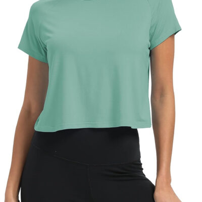 689a223d0b142ffc8a3283f5dc74e1345895a51aa73cf14313d0d.jpg Mippo Workout Tops for Women Cropped Split Back Athletic Gym Exercise Shirts Loose Fit