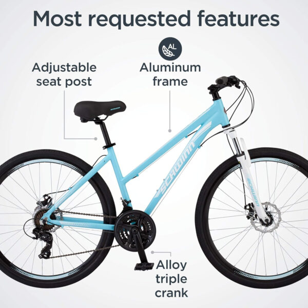 689a32b44f4fef8d874e515da3bdb286712d9661e07a17389a065.jpg Schwinn GTX Comfort Adult Hybrid Bike, Men and Women, Dual Sport Bicycle, 700c Wheels, Step-Through or Step-Over Lightweight Aluminum Frame