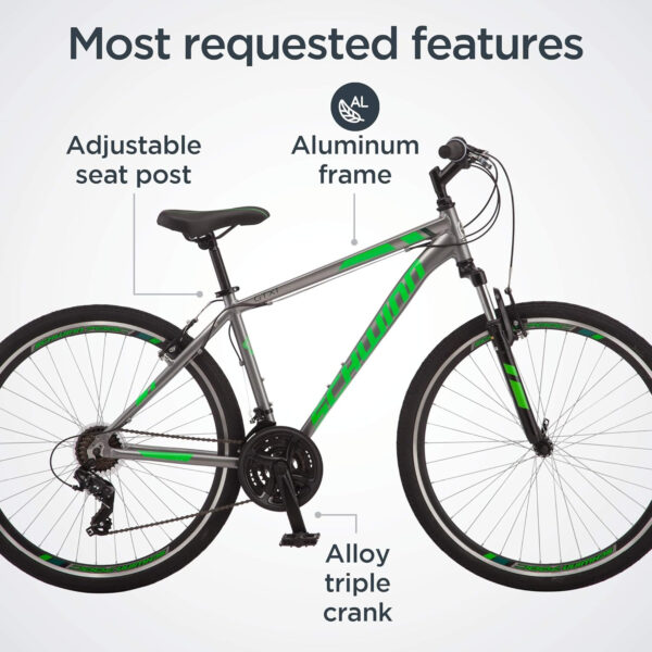 689a32c427733e6fdaaab58478f7d295d0d9998bba3ff13b3d273.jpg Schwinn GTX Comfort Adult Hybrid Bike, Men and Women, Dual Sport Bicycle, 700c Wheels, Step-Through or Step-Over Lightweight Aluminum Frame