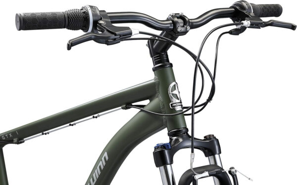 689a32ca9fe29eec22d655312120023a049fd8c4a923f61ca34c8.jpg Schwinn GTX Comfort Adult Hybrid Bike, Men and Women, Dual Sport Bicycle, 700c Wheels, Step-Through or Step-Over Lightweight Aluminum Frame