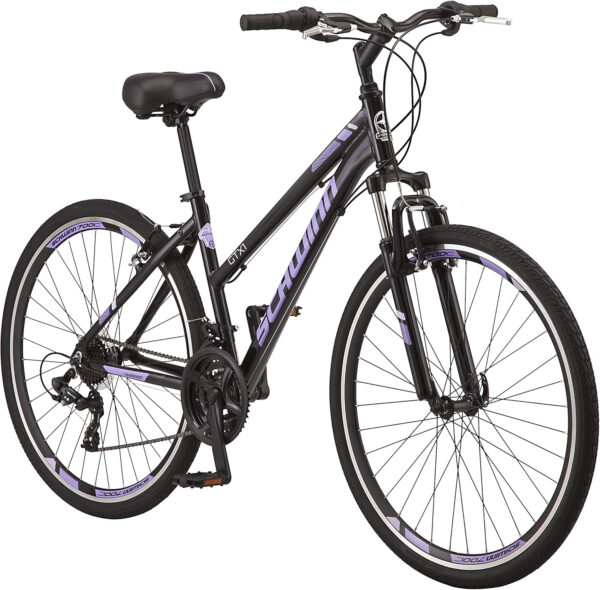 689a32e789020e68e32cbae6668269fa70401b467394a7928e679.jpg Schwinn GTX Comfort Adult Hybrid Bike, Men and Women, Dual Sport Bicycle, 700c Wheels, Step-Through or Step-Over Lightweight Aluminum Frame