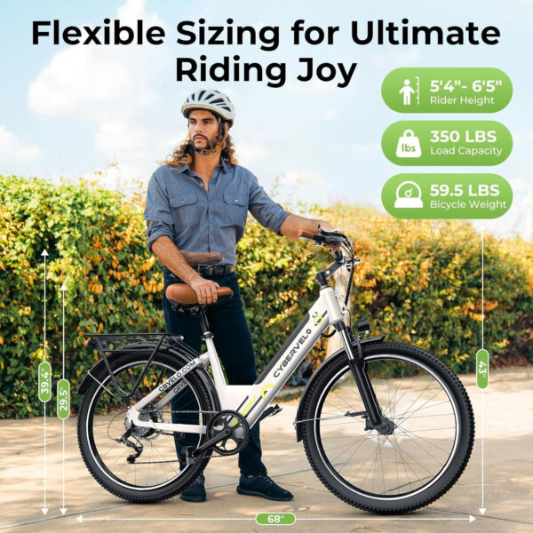 1000 Peak Electric Bike for Adults,up 80 Miles Removable Battery Ebike, 26" Electric E Bike with 7-Speed,Adult Electric Bicycles for Commute Beach Snow Womens All Terrain