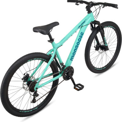 689a33a47bdb1bed147bc3fc84b6756a5220a30e14bd916e766e1.jpg Mongoose Grafton Mountain Bike, 24, 26 or 27.5 Inch Bike, 21 Speed, Aluminum Frame, Knobby Mountain Tires, Suspension Fork, Trigger Shifters, Mechanical Disc Brakes, Teal, Tan, Blue or Purple