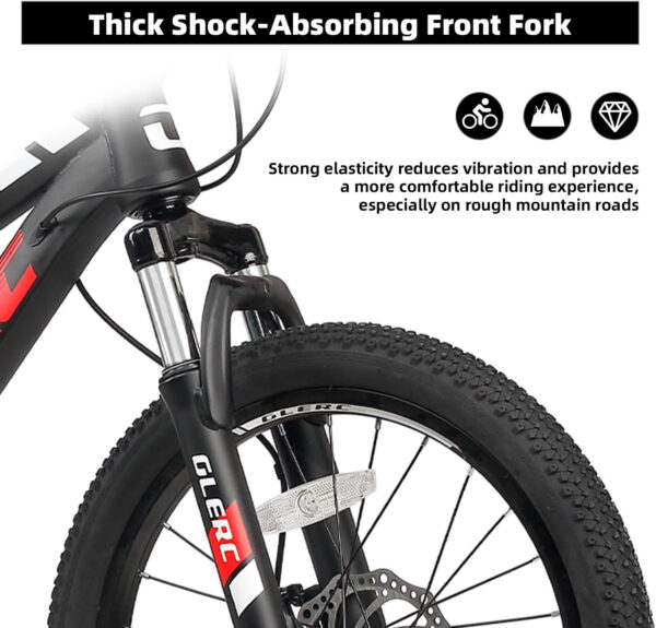 Glerc 20 24 Inch Kids Bike, Kids Mountain Bike for Boys and Girls Ages 6-14, 21-Speed Skyline Bicycle with Front Suspension and Disc Brakes, Multiple Colors