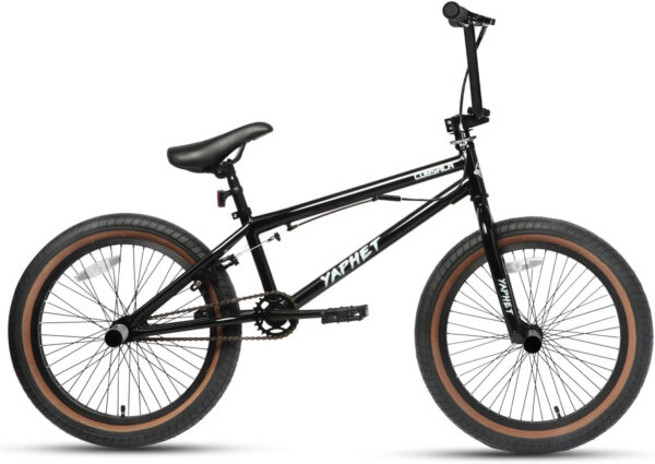 Freestyle BMX Bike, 20 Inch Yaphet Bicycle for Teen Beginner and Adult Riders, Bike with Hi-Ten Steel Frame, Multiple Colors