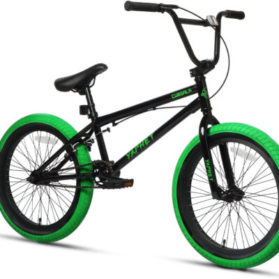 Freestyle BMX Bike, 20 Inch Yaphet Bicycle for Teen Beginner and Adult Riders, Bike with Hi-Ten Steel Frame, Multiple Colors