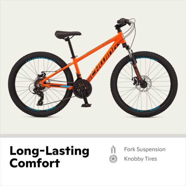689a36b37b0ebf3408f5faf3d41d7856870fab3f4552585c709e7.jpg Schwinn High Timber Mountain Bike for Adult Youth Men Women Boys Girls, 24 to 29-Inch Wheels, 7 or 21-Speeds, Front Suspension, Aluminum and Steel Frame Options