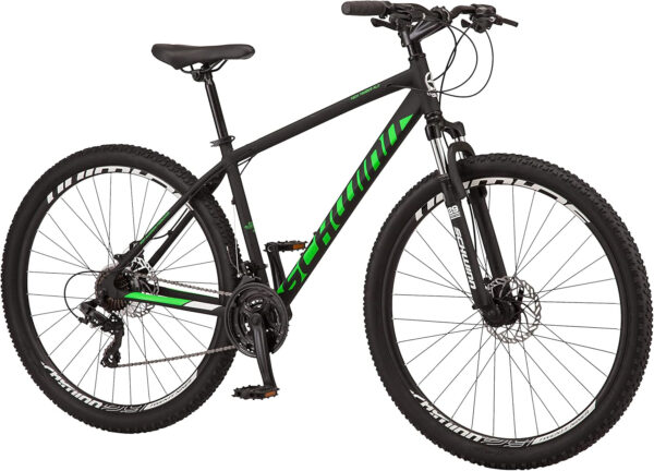689a36be1447f25e6977f8a88e5b61eba2711343a052743e24b96.jpg Schwinn High Timber Mountain Bike for Adult Youth Men Women Boys Girls, 24 to 29-Inch Wheels, 7 or 21-Speeds, Front Suspension, Aluminum and Steel Frame Options