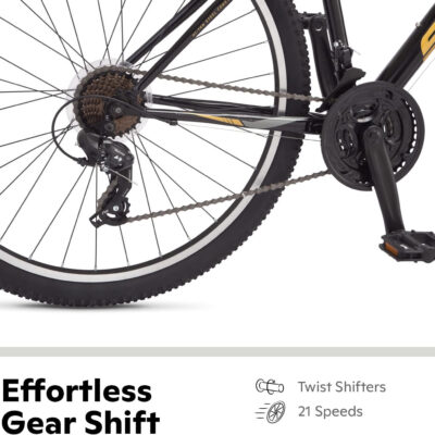689a36db23012589539b803e113cb940d5491f398eae106755350.jpg Schwinn High Timber Mountain Bike for Adult Youth Men Women Boys Girls, 24 to 29-Inch Wheels, 7 or 21-Speeds, Front Suspension, Aluminum and Steel Frame Options