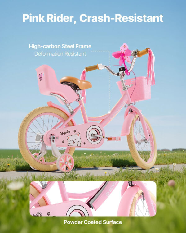 689a38b1e99ec25c4da248b7dad7afad8ea010e430afd0094b9ba.jpg VEVOR Kids Bike, 14/16/18 Inches BMX Style Children Bicycle, Training Wheels Included, Sturdy and Easy to Assemble, Toddler Bike for Boys & Girls Learning to Ride, Blue