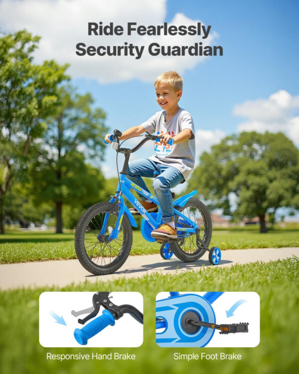 689a38c631ab01a1326ca7f44d9edeaf87d6ed3be46454876e405.jpg VEVOR Kids Bike, 14/16/18 Inches BMX Style Children Bicycle, Training Wheels Included, Sturdy and Easy to Assemble, Toddler Bike for Boys & Girls Learning to Ride, Blue